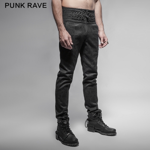 Punk Rave Gothic men Fit Long Pants K-238
