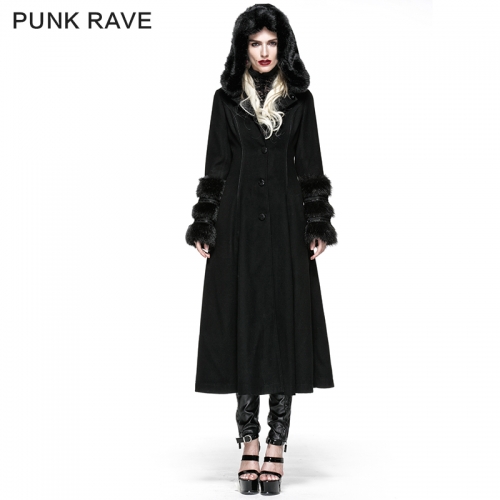 Punk Rave Gothic  Winter Coats With Hood  LY-036