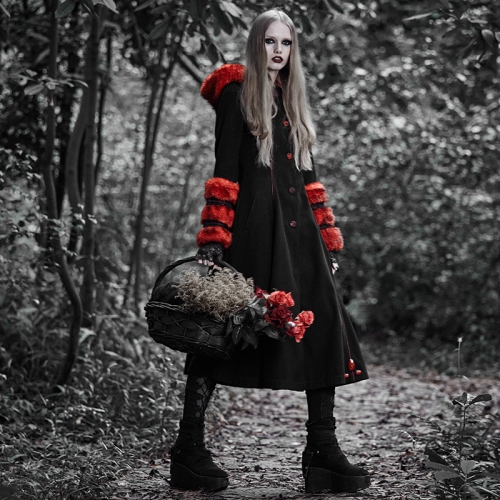 Punk Rave Gothic  Winter Coats With Hood  LY-036