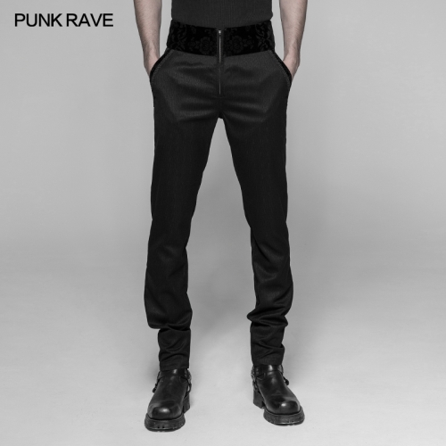 PUNK RAVE Gothic Dark Stripes Trousers WK-333