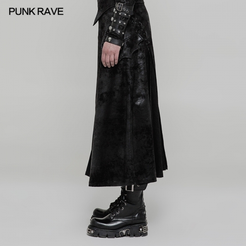 PUNK RAVE Gothic men kilts long skirts WQ-355
