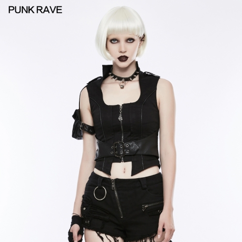 punk women handsome  vest WY-828