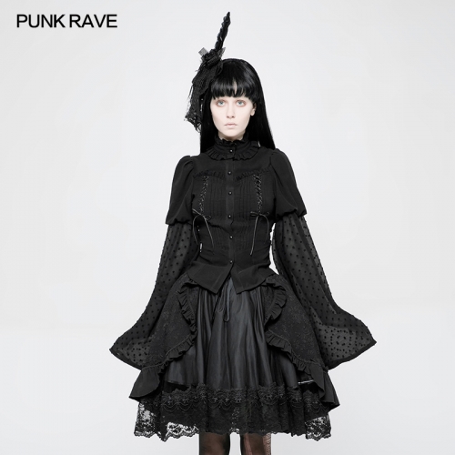 PUNK RAVE Lolita Trumpet Sleeve Shirt for woman WLY-075CCF