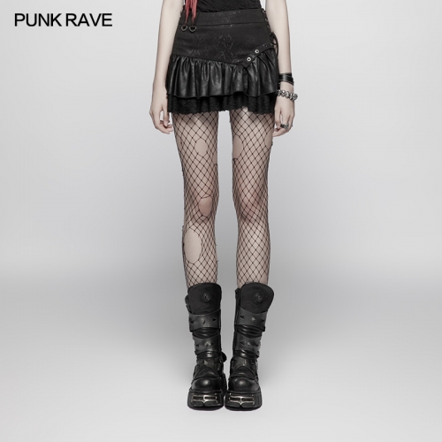 Steamy Punk Black Mini skirt WQ-385BQF-BK