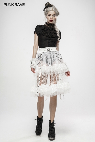 Lolita taboo cage white skirt WLQ-095BQF-WH