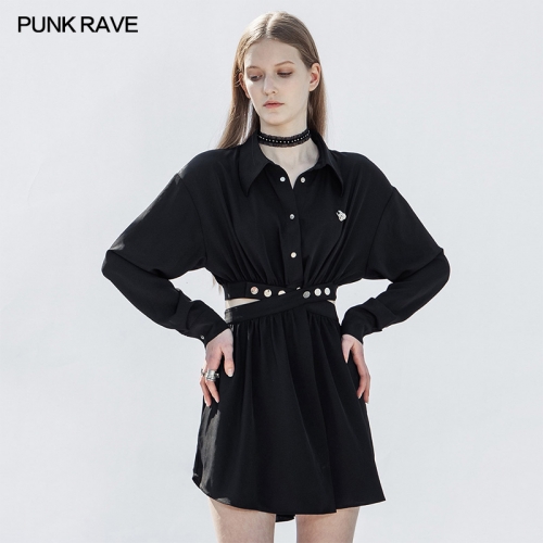Long Sleeves Coat Series Two Wearing Black Skirt And High Waist Skirt