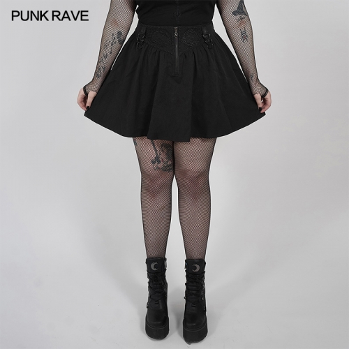 Gothic Decal Plus Size Skirt DQ-514BQF