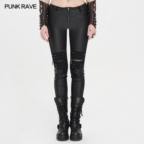 Punk Handsome Tight PU Leather Pants WK-429XCF