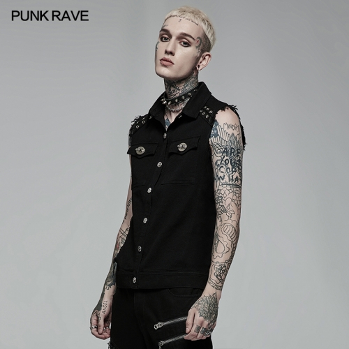 Punk Daily Wear Simple Vest WY-1361MJM