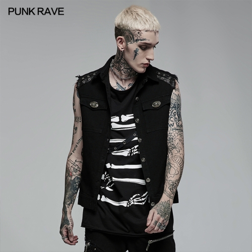 Punk Daily Wear Simple Vest WY-1361MJM