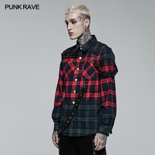 Punk Color Plaid Shirt WY-1383DQM