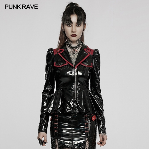 Gothic Sexy Patent Leather Jacket DY-1387XDF