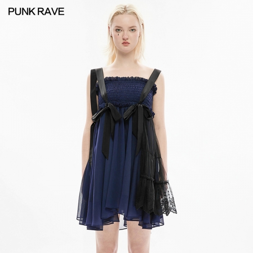 Summer Super Fairy Blue Multi Strap Bows Dress