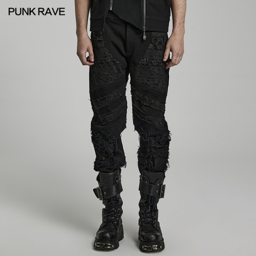Goth Distressed Streetwear Pants WK-561XCM