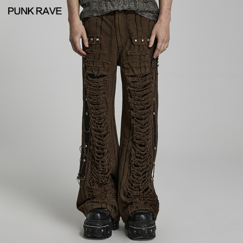 Street Style Ripped Mesh Pants WK-557DQM