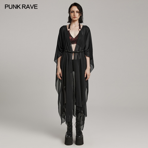 Punk Rave WY-1566DPF Three Colors Available Shawl Type Design With Diverse Wearing Methods Goth Sunscreen Shirt