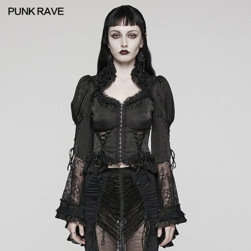 Punk Rave WY-1589CCF Adjustable Tightness Gorgeous Palace Style Front Hook For Easy Wearing Goth Gorgeous Shirt