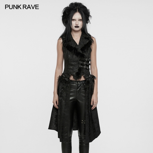 Gorgeous Fleece Detachable Design Goth Detachable Vest