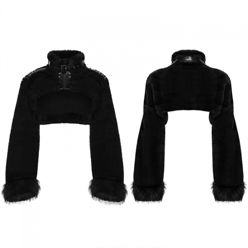 Punk Rave WY-1830XDF Thick And Warm Eco-Friendly Artificial Fur Punk Ultra-Soft Fur Coat