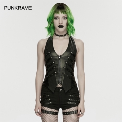 Punk Rave WY-1896MJF Sexy Halter Neck Design Punk Halter Neck Vest
