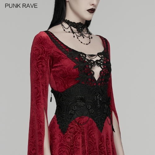 Punk Rave WS-882YDF Adjustable Drawstring Goth Sharp Corner Corset