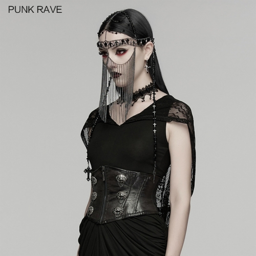 Punk Rave WS-875YDF Non-Elastic And Wrinkled Woven Fabric New Chinese Style Spirit Beast Corset