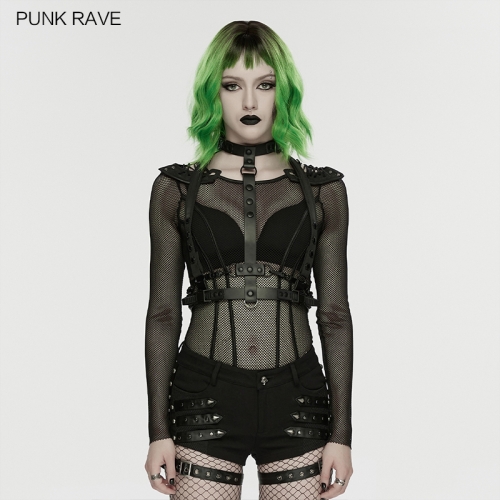 Punk Rave WS-885BDF Futuristic Feeling Functional Buckle Cyberpunk Skeleton Harness