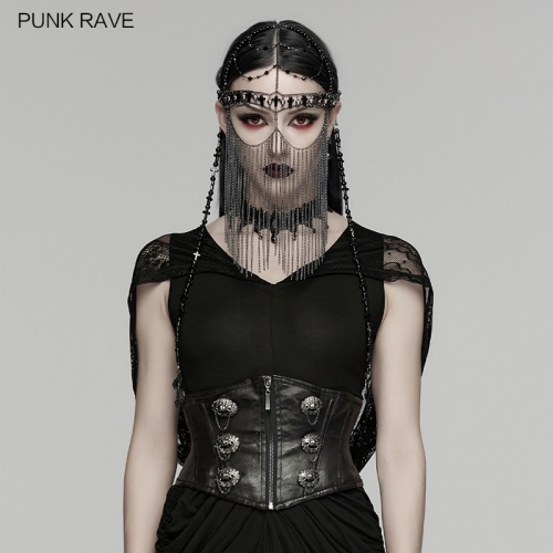 Punk Rave WS-875YDF Non-Elastic And Wrinkled Woven Fabric New Chinese Style Spirit Beast Corset