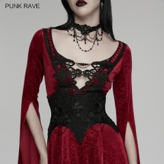 Punk Rave WS-882YDF Adjustable Drawstring Goth Sharp Corner Corset