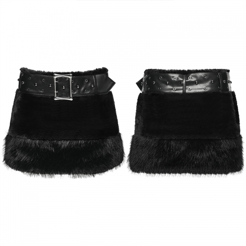Punk Rave WQ-907BQF Warm Eco-Friendly Artificial Fur A Winter-Themed Punk Ultra-Soft Skirt