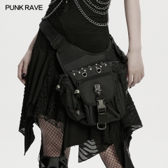 Punk Rave WS-869BB Punk Techwear Stylish Skulls Functional Waist-Leg Bag