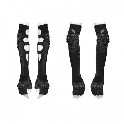 Punk Rave WS-851SSF Fingerless Style And The Bone-Like Hard Shell Cyberpunk Gloves