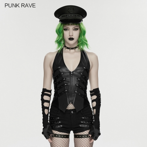 Punk Rave WS-851SSF Fingerless Style And The Bone-Like Hard Shell Cyberpunk Gloves