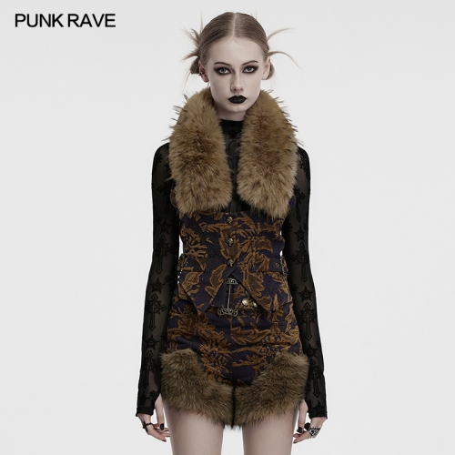 Punk Rave OY-1778MJF Adjustable Waist Rope U-Shaped Cuffs Detachable Two-Piece Jacket