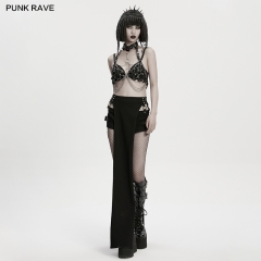 Punk Rave WS-813FSF Eco-Friendly Artificial Leather And Metal Chains Punk Thorn Spike Crown