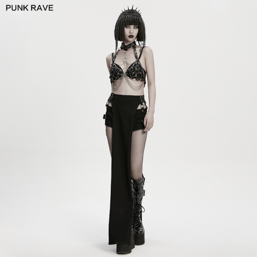 Punk Rave WS-813FSF Eco-Friendly Artificial Leather And Metal Chains Punk Thorn Spike Crown
