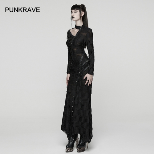 Punk Rave WQ-885LQF Asymmetric Split Hollow Design Punk Asymmetric Decadent Dress