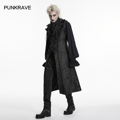 Punk Rave WY-1961MJM Retro And Gorgeous Gothic Style Goth Drama Collar Vest