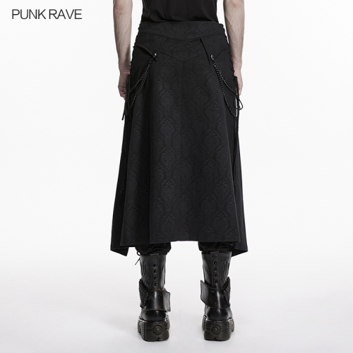 Punk Rave WQ-984BQM Embossed Twill Fabric Punk Personalized Street Skirt