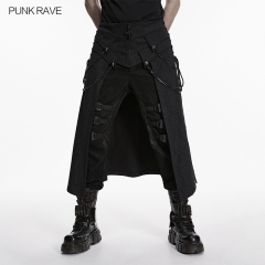 Punk Rave WQ-984BQM Embossed Twill Fabric Punk Personalized Street Skirt