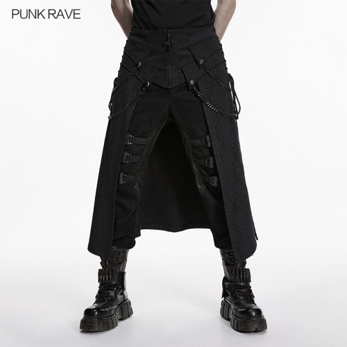 Punk Rave WQ-984BQM Embossed Twill Fabric Punk Personalized Street Skirt