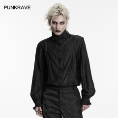 Punk Rave WY-1952CCM Non-Elastic Dark Jacquard Fabric Goth Palace Jacquard Shirt