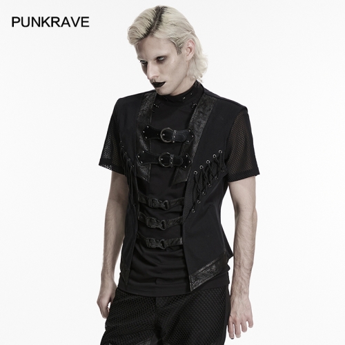 Punk Rave WY-1941MJM Open Structure Design Punk Open Structure Vest