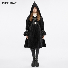 Punk Rave Double Side Wear Jacket Black Long Coat OPY-714XCF-BK