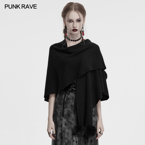 Punk Rave Lunar Eclipse Printed Woolen Shawl Sweaters Coat OM-094KMF