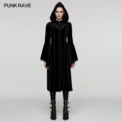 Punk Rave DY-1510LCF Adjustable Drawing Hat With Exquisite Mesh Lining Gorgeous Velvet Goth Coat
