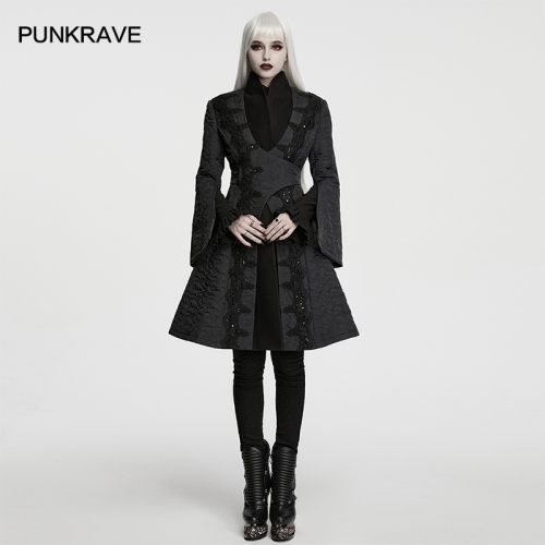 Punk Rave WY-2012MCF Vintage And Soft Elegant Split Flared Sleeves Goth Noble Cotton Jacket