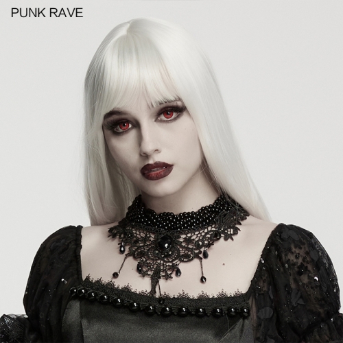 Punk Rave WS-939LHF Dark-Themed 3d Patterns Glamorous Goth Lace Choker