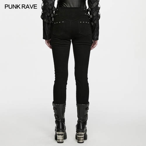 Punk Rave WK-827NCF Slightly Stretchy Twill Denim Fabric Punk Cool Slim Pants