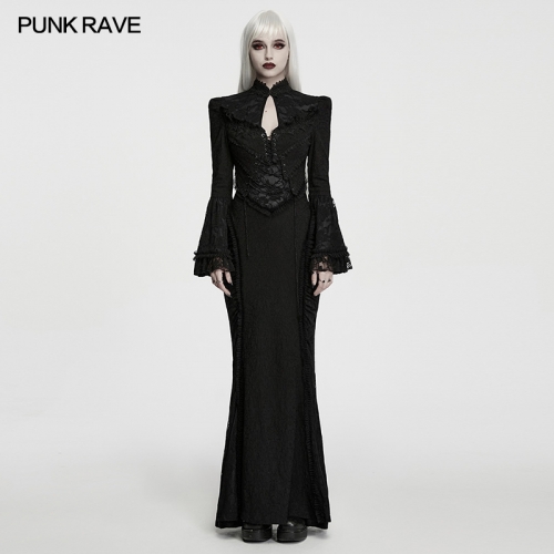 Punk Rave WQ-991LQF Skin-Friendly And Breathable Gothic Dark Contrasting Dress